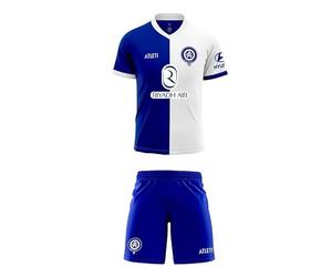 At de Madrid segunda equipación camiseta y pantalón réplica oficial 23-24 niño Azul y blanca (Talla 10)