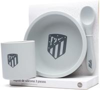 AT Madrid - Varios Set Alimentación Atlético de Madrid Silicona, Unisex, Gris