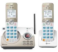 AT&T - Teléfono inalámbrico expansible Con conexión Bluetooth a la celda, 2 Handset