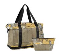 at Table A Rabbit Is Stealing Honey - Bolsa de viaje para fin de semana con correa ajustable impermeable para gimnasio, En la mesa, un conejo está robando miel, 1 size