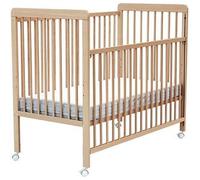 AT4 - Cuna bebé con Lateral abatible Essentiel Madera - Haya Barnizada - 60 x 120-124 x 64 x 103,5 cm