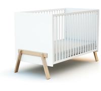 AT4 Cuna bebe madera Canaille blanca y haya 60 x 120