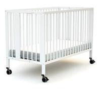 AT4 Cuna bebé plegable ESSENTIEL madera - Blanco - 60 x 120 - 124,5 x 64,5 x 87,5 cm