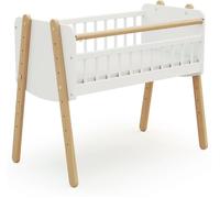 AT4 Cuna colecho en madera Blanco y Haya 40 x 80 cm