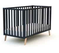 AT4 Cuna convertible en madera Gris Grafito 60 x 120 cm