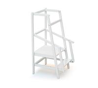 AT4 - Torre de aprendizaje/observación para niños ESSENTIEL madera - Blanco - 44 x 48,5 x 90 cm