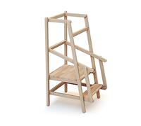 AT4 - Torre de aprendizaje/observación para niños ESSENTIEL madera - Haya Cruda - 44 x 48,5 x 90 cm