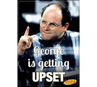 Ata-Boy Imán Seinfeld "George is Getting Upset" de 2.5 x 3.5 pulgadas para refrigeradores y taquillas, color negro