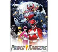 Ata-Boy Power Rangers - Letrero de metal, tamaño del grupo Powe Rangers, 21 x 29 cm