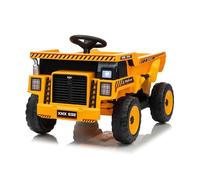 ATAA Camion Volcador Eléctrico para Niños 12v Sand Mini Volquete a Batería Infantil con Mando Remoto Musica Bluetooth y Luces LED - Amarillo