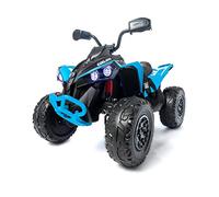 ATAA Can Am Renegade Quad Infantil 24v - Azul -Quad eléctrico para niños con batería Ultra Potente de 24V, Asiento Acolchado de Polipiel, 4 Grandes Ruedas de Eva, 4 Motores de 200 W