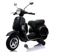 Ataa Cars Moto Eléctrica Vespa Clásica con Licencia Piaggio 12V Negra