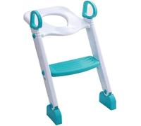 ATAA Escalera de Baño Plegable Vilna, Adaptador WC para Niños | Verde - Base antideslizante y asas laterales