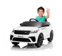 ATAA Land Rover Range Rover VELAR 12V - Blanco- Coche eléctrico para niños Land Rover Range Rover Velar 12v con Licencia Oficial de Land Rover y Mando para Padres