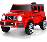 ATAA Mercedes G63 AMG 12v - Rojo- Coche eléctrico para niños Todo tereno con batería 12v, con Mando para Padres, música y Luces. Coche a batería Estilo Todo Terreno con Muchos Extras