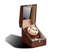 ATAAY Cajas para Relojes Caja enrolladora de Reloj de Madera automática para 2+3 Relojes, Almohada Flexible para soportar Varios tamaños de Reloj, Caja enrolladora de Reloj