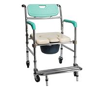 ATAAY Cómoda junto a la Cama, Silla de Ducha, Andadores con Asiento de Inodoro elevado para Personas Mayores Dispositivo de Asistencia para Caminar, Andador con Andador con Anciano Sentado, Asiento d