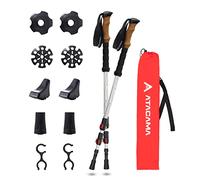 Atacama Bastones de Senderismo Telescópicos, de Carbono 3K y Aluminio 7075, con Mango de Corcho, para Hombre y Mujer, Ajustables, Fácilmente Extensibles