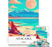 Atacama Desert Full Moon Rompecabezas de 1000 Piezas | Pero divertido y humorístico: Mejora el amor entre parejas con un póster y una hoja de preguntas y respuestas a juego.