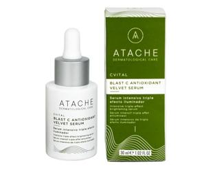 ATACHE C Vital Blast C Sérum Facial Vitamina C Antioxidante 30 ml | Con Ácido Hialurónico, Ácido Ferúlico y Ácido Tranexámico para una piel más luminosa y uniforme