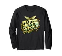 Atado de Moscas Fly Tying Never Stops Streamer Hackle Hook Manga Larga