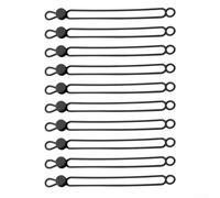 Ataduras Cables Silicona Elástica 108mm Pack 10(Black-108mm) | Silicona elástica para premium, reutilizable, gestión cables eficiente, 108mm para compacto, negro clásico