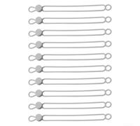 Ataduras Cables Silicona Elástica 108mm Pack 10(Gray-108mm) | Silicona elástica para premium, reutilizable, gestión cables eficiente, 108mm para compacto, negro clásico