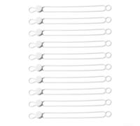 Ataduras Cables Silicona Elástica 108mm Pack 10(White-108mm) | Silicona elástica para premium, reutilizable, gestión cables eficiente, 108mm para compacto, negro clásico