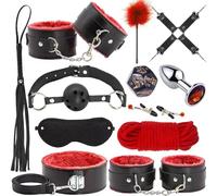 Ataduras de bondage BDSM para juguetes para adultos, 12 piezas de accesorios y artículos de bondage, juguetes sexuales para mujeres y parejas