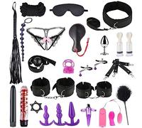 Ataduras Sex Bondage Kit BDSM Plug Anal Qoosea 26PCS Set de Juguetes Sexuales para Parejas Set Bondage Ajustable Juegos para Adultos para Parejas Set de Retención para Accesorios Sexuales