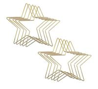 Ataoyus 10 piezas de marco de estrella, anillo de metal, estrella de macramé, anillos de metal, para manualidades, atrapasueños, corona, decoración de boda