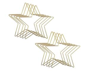 Ataoyus 10 piezas de marco de estrella, anillo de metal, estrella de macramé, anillos de metal, para manualidades, atrapasueños, corona, decoración de boda