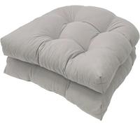 2 Cojines de Asiento Capitoné Resistentes Al Agua, 48 X 48 Cm Cojines en Forma de U para Interiores y Exteriores para Asiento de Silla de Mimbre, Juegos de Cojines para Silla Mecedora