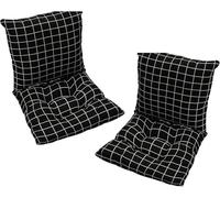 Ataoyus 2 Pack Cojines de Silla con Respaldo Cojín de Asiento Respaldo con Cinta de Velcro Cojín de Silla de Jardín 40x80cm Respaldo Extraíble