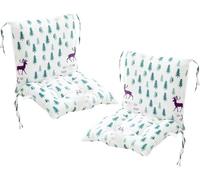 Ataoyus Juego de 2 cojines para silla con respaldo, cojín de respaldo con correa, cojín de respaldo bajo, 40 x 80 cm, respaldo extraíble