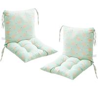 Ataoyus Juego de 2 cojines para silla con respaldo, cojín de respaldo con correa, cojín de respaldo bajo, 40 x 80 cm, respaldo extraíble