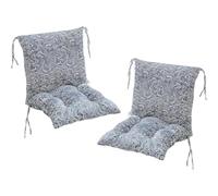 Ataoyus Juego de 2 cojines para silla con respaldo, cojín de respaldo con correa, cojín de respaldo bajo, 40 x 80 cm, respaldo extraíble