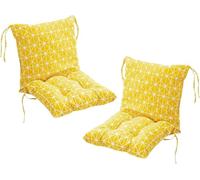 Ataoyus Juego de 2 cojines para silla con respaldo, cojín de respaldo con correa, cojín de respaldo bajo, 40 x 80 cm, respaldo extraíble