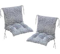 Ataoyus Juego de 2 cojines para silla de jardín con cojín de respaldo, cojines para sillas de exterior, cojines de silla de jardín, 40 x 80 x 7 cm, cojín de respaldo alto para exteriores e interiores