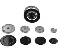 Ataoyus Kit de Cubierta de Quemador de Horno de Gas de Metal para Estufa, Piezas de Repuesto de Cubierta de Llama, Corona de Quemador de Gas y Kit de Cubierta de Llama