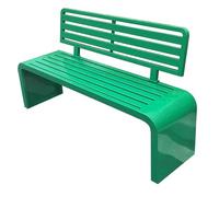 ATAPNLNMTZ Banco de Jardín Resistente con Respaldo, Banco de Parque de Acero Galvanizado, Asiento Metálico para Exterior en Porche(Green,70.8in/180cm)