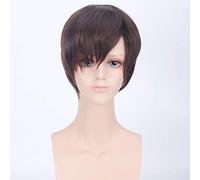 Ataque a las pelucas de titanio Eren Jaeger para hombre, pelo sintético corto de fibra de alta temperatura, disfraz de avatar del rey Cosplay peluca + gorro de peluca dm253 2