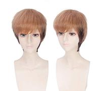 Ataque a los titanes Jean Kirstein 30cm Pelucas de Cosplay cortas y rectas para hombre Peluca de pelo sintético resistente al calor Anime Universal