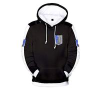Ataque a Titán Sudaderas con capucha Ataque a Titán Impresión Hombres Creatividad Moda Sudadera Casual Invierno Sudadera Confort Fleece Streetwear Hombre Outwear Chándales, Tipo 5., 4X-Large