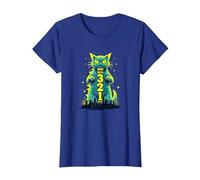 Ataque a un Gato en 321 un Feroz felino Invade la Ciudad Camiseta, Mujer, Azul Real, M