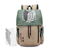Ataque des Titans Cosplay - Mochila de tela de anime, bolsa estudiantil, 27 x 42 cm