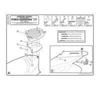 Ataque GIVI Trasero para Bauletto Monolock Kymco Downtown 125i-200i-300i 2009
