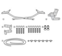 Soporte trasero Givi Monokey/Monolock para HONDA NC 750 S 16-20 | NC 750 X 16-20