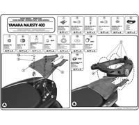 Ataque Trasero Para Bauletto Yamaha majesty 400 2004 2005 2006 E331M GIVI