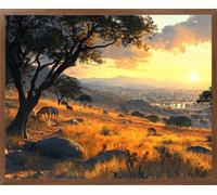 Atardecer 5D Diamond Painting Kit Decoración de Pared 70x50cm L-5308